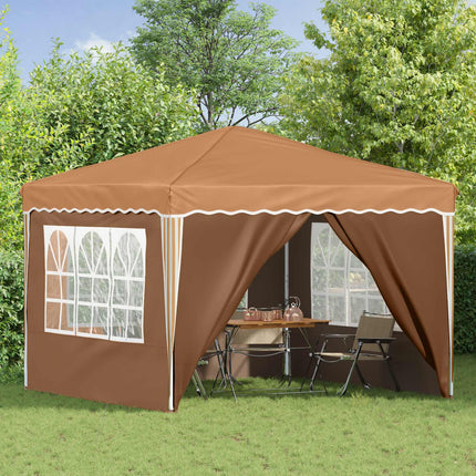 Pop-up Partytält 288 x 288 x 245 cm Beige Oxford Tyg