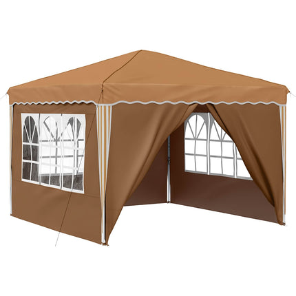 Pop-up Partytält 288 x 288 x 245 cm Beige Oxford Tyg