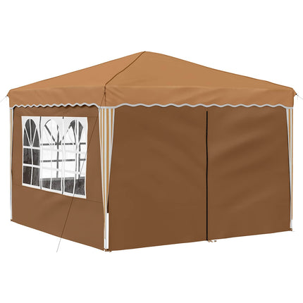 Pop-up Partytält 288 x 288 x 245 cm Beige Oxford Tyg