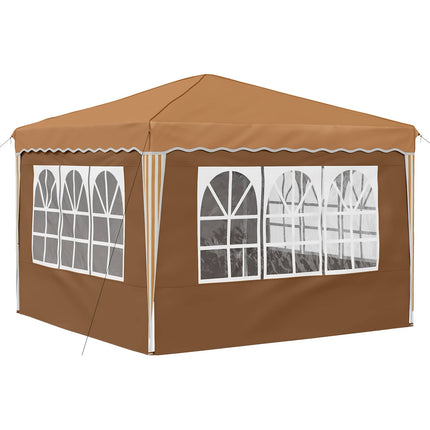 Pop-up Partytält 288 x 288 x 245 cm Beige Oxford Tyg