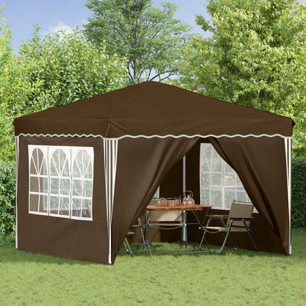Pop-up Partytält 288 x 288 x 245 cm Taupe Oxford Tyg