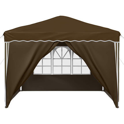 Pop-up Partytält 288 x 288 x 245 cm Taupe Oxford Tyg