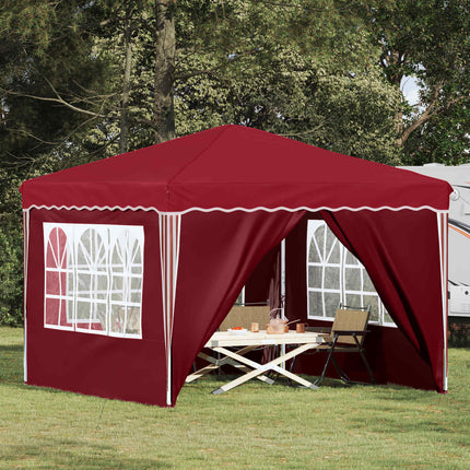 Pop-up Partytält 288 x 288 x 245 cm Vinröd Oxford Tyg
