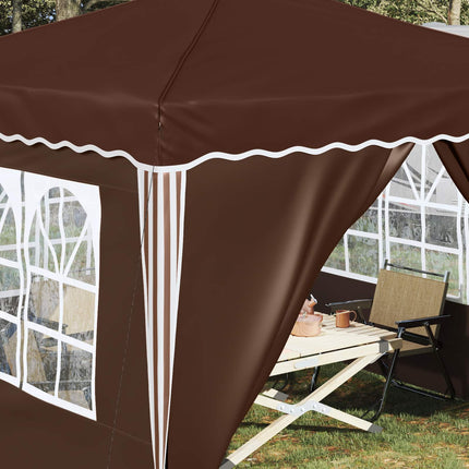 Pop-up Partytält 288 x 288 x 245 cm Brun Oxford Tyg