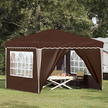 Pop-up Partytält 288 x 288 x 245 cm Brun Oxford Tyg