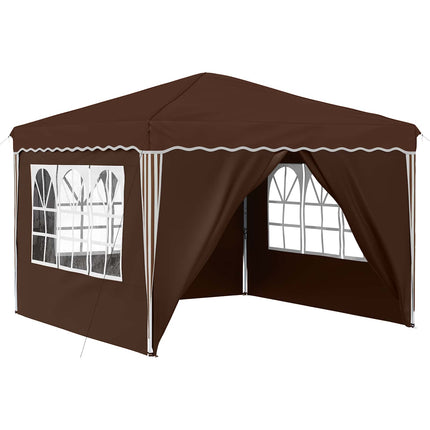 Pop-up Partytält 288 x 288 x 245 cm Brun Oxford Tyg