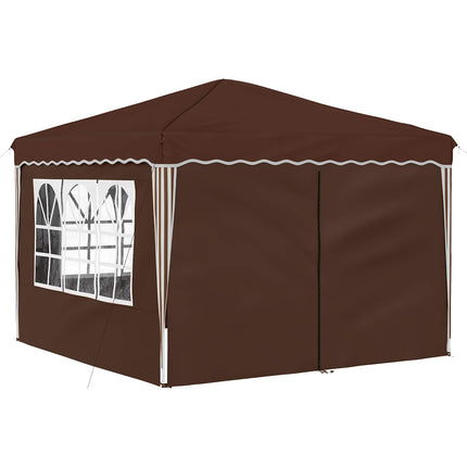 Pop-up Partytält 288 x 288 x 245 cm Brun Oxford Tyg