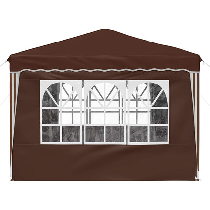 Pop-up Partytält 288 x 288 x 245 cm Brun Oxford Tyg