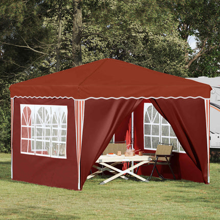 Pop-up Partytält 288 x 288 x 245 cm Terracotta Oxford Tyg