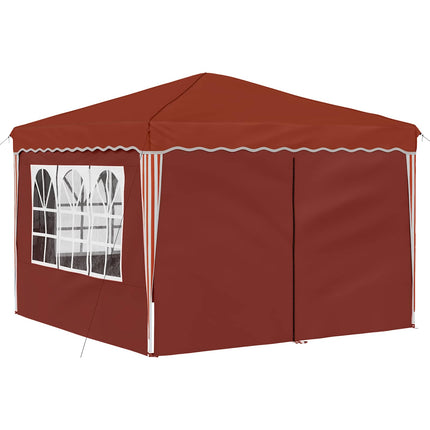 Pop-up Partytält 288 x 288 x 245 cm Terracotta Oxford Tyg