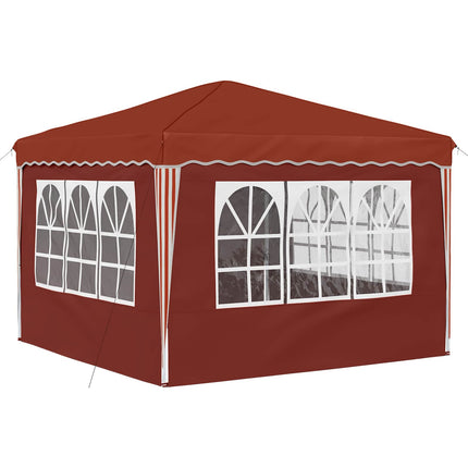 Pop-up Partytält 288 x 288 x 245 cm Terracotta Oxford Tyg