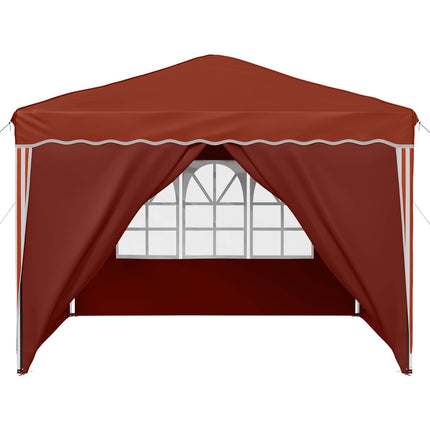 Pop-up Partytält 288 x 288 x 245 cm Terracotta Oxford Tyg
