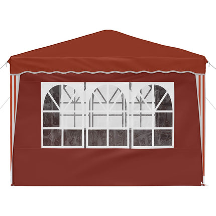 Pop-up Partytält 288 x 288 x 245 cm Terracotta Oxford Tyg