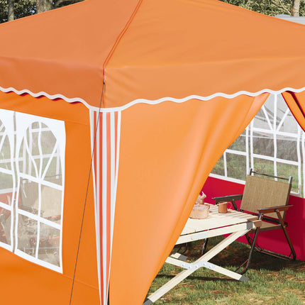 Pop-up Partytält 288 x 288 x 245 cm Orange Oxford Tyg