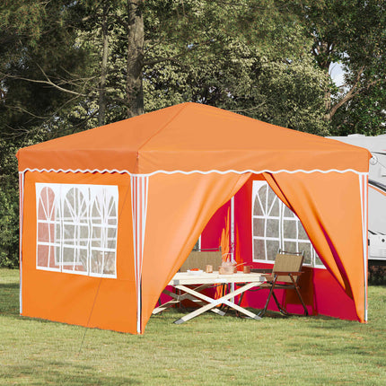 Pop-up Partytält 288 x 288 x 245 cm Orange Oxford Tyg