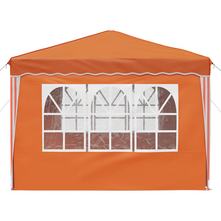 Pop-up Partytält 288 x 288 x 245 cm Orange Oxford Tyg