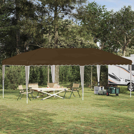 Pop-up Partytält 575 x 290 x 245 cm Taupe