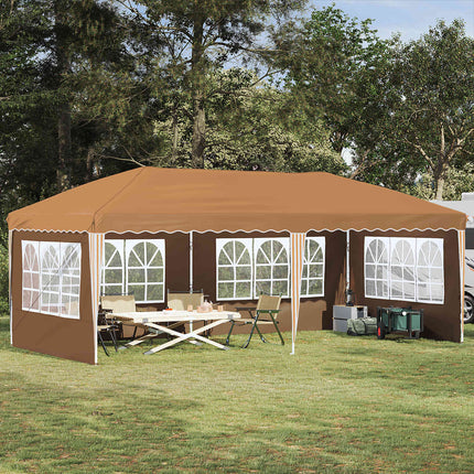 Pop-up Partytält 575 x 289 x 245 cm Beige