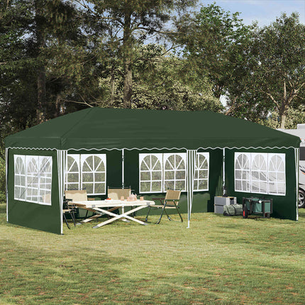 Pop-up Partytält 575 x 289 x 245 cm Grön