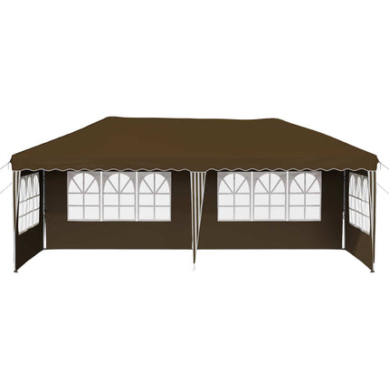 Pop-up Partytält 575 x 289 x 245 cm Taupe