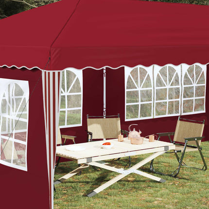 Pop-up Partytält 575 x 289 x 245 cm Vinröd