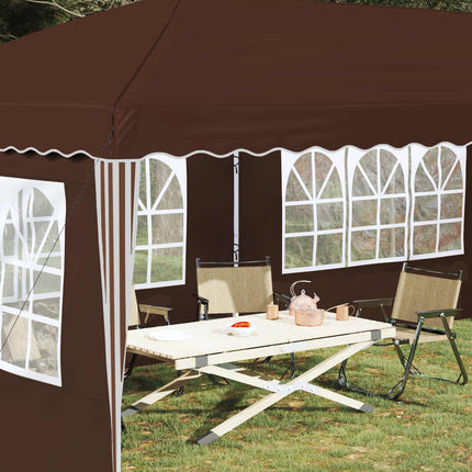 Pop-up Partytält 575 x 289 x 245 cm Brun