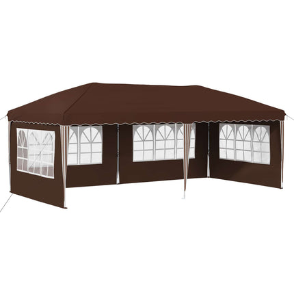 Pop-up Partytält 575 x 289 x 245 cm Brun