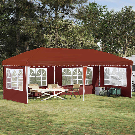 Pop-up Partytält 575 x 289 x 245 cm Terracotta