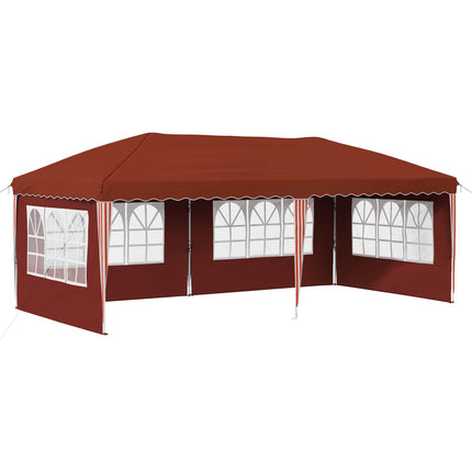 Pop-up Partytält 575 x 289 x 245 cm Terracotta