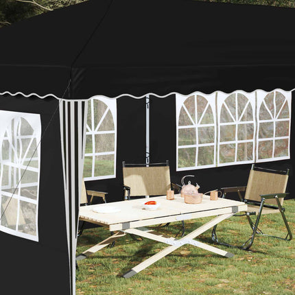 Pop-up Partytält 575 x 289 x 245 cm Svart