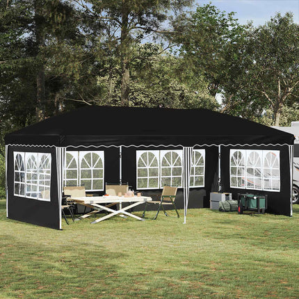 Pop-up Partytält 575 x 289 x 245 cm Svart