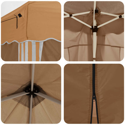 Pop-up Partytält 575 x 288 x 245 cm Beige
