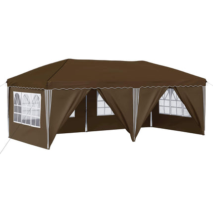 Pop-up Partytält 575 x 288 x 245 cm Taupe
