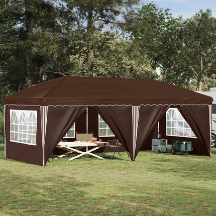 Pop-up Partytält 575 x 288 x 245 cm Brun