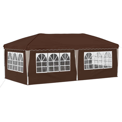 Pop-up Partytält 575 x 288 x 245 cm Brun