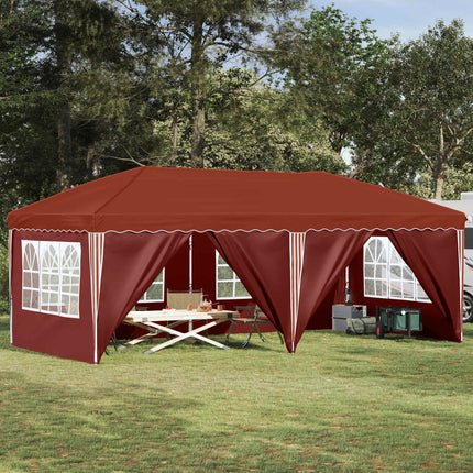 Pop-up Partytält 575 x 288 x 245 cm Terracotta