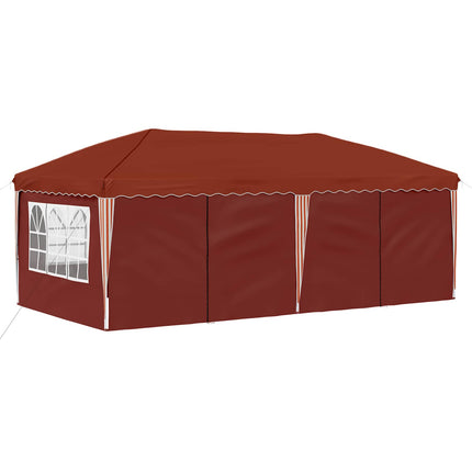 Pop-up Partytält 575 x 288 x 245 cm Terracotta