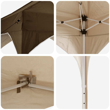 Pop-up Partytält 194 x 194 x 245 cm Taupe