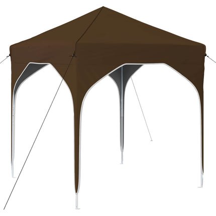 Pop-up Partytält 194 x 194 x 245 cm Taupe