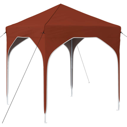 Pop-up Partytält 194 x 194 x 245 cm Terracotta