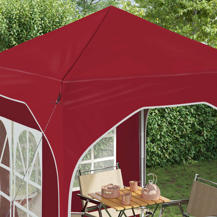 Pop-up Partytält 192 x 192 x 245 cm Vinröd