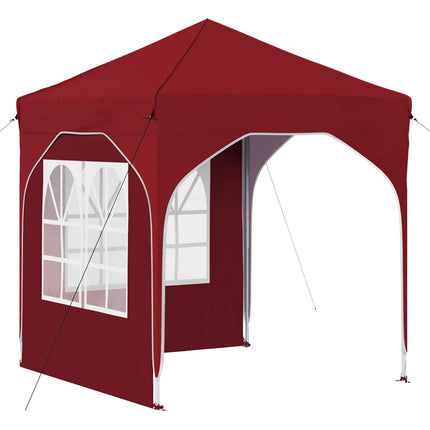 Pop-up Partytält 192 x 192 x 245 cm Vinröd