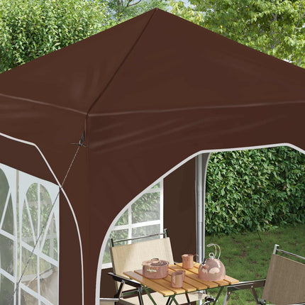 Pop-up Partytält 192 x 192 x 245 cm Brun