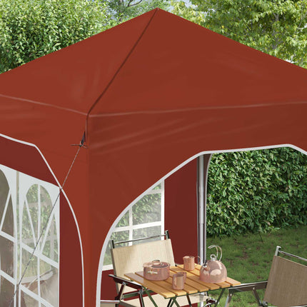 Pop-up Partytält 192 x 192 x 245 cm Terracotta