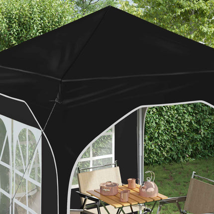 Pop-up Partytält 192 x 192 x 245 cm Svart
