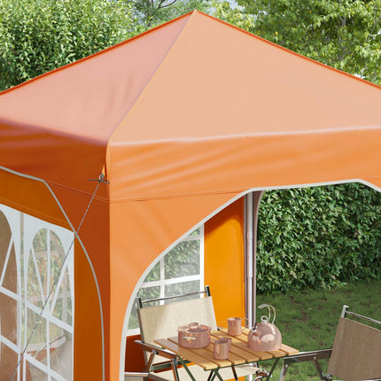 Pop-up Partytält 192 x 192 x 245 cm Orange