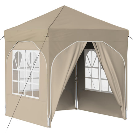 Pop-up Partytält 192 x 192 x 245 cm Gräddvit