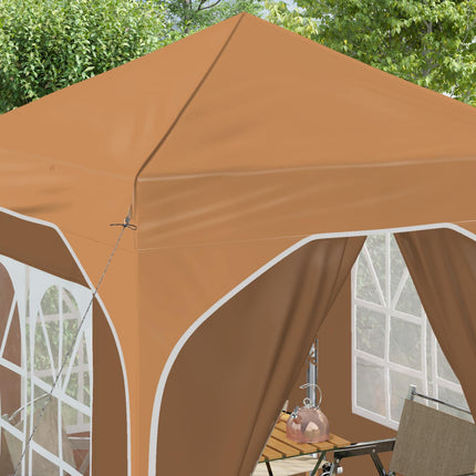 Pop-up Partytält 192 x 192 x 245 cm Beige