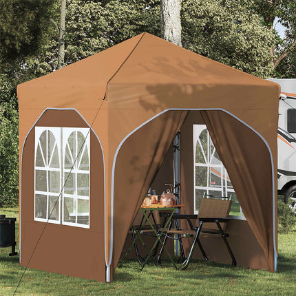 Pop-up Partytält 192 x 192 x 245 cm Beige