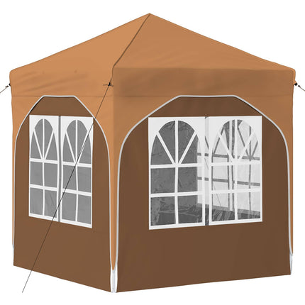 Pop-up Partytält 192 x 192 x 245 cm Beige